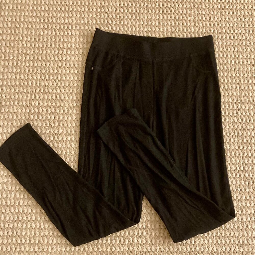 Leggings Depot Womens High Rise Leggings Stretch Multi Pockets Size small Black
